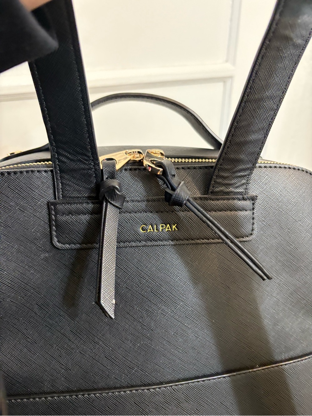CALPAK Kaya Faux Leather Laptop Backpack Black - Picture 9 of 9